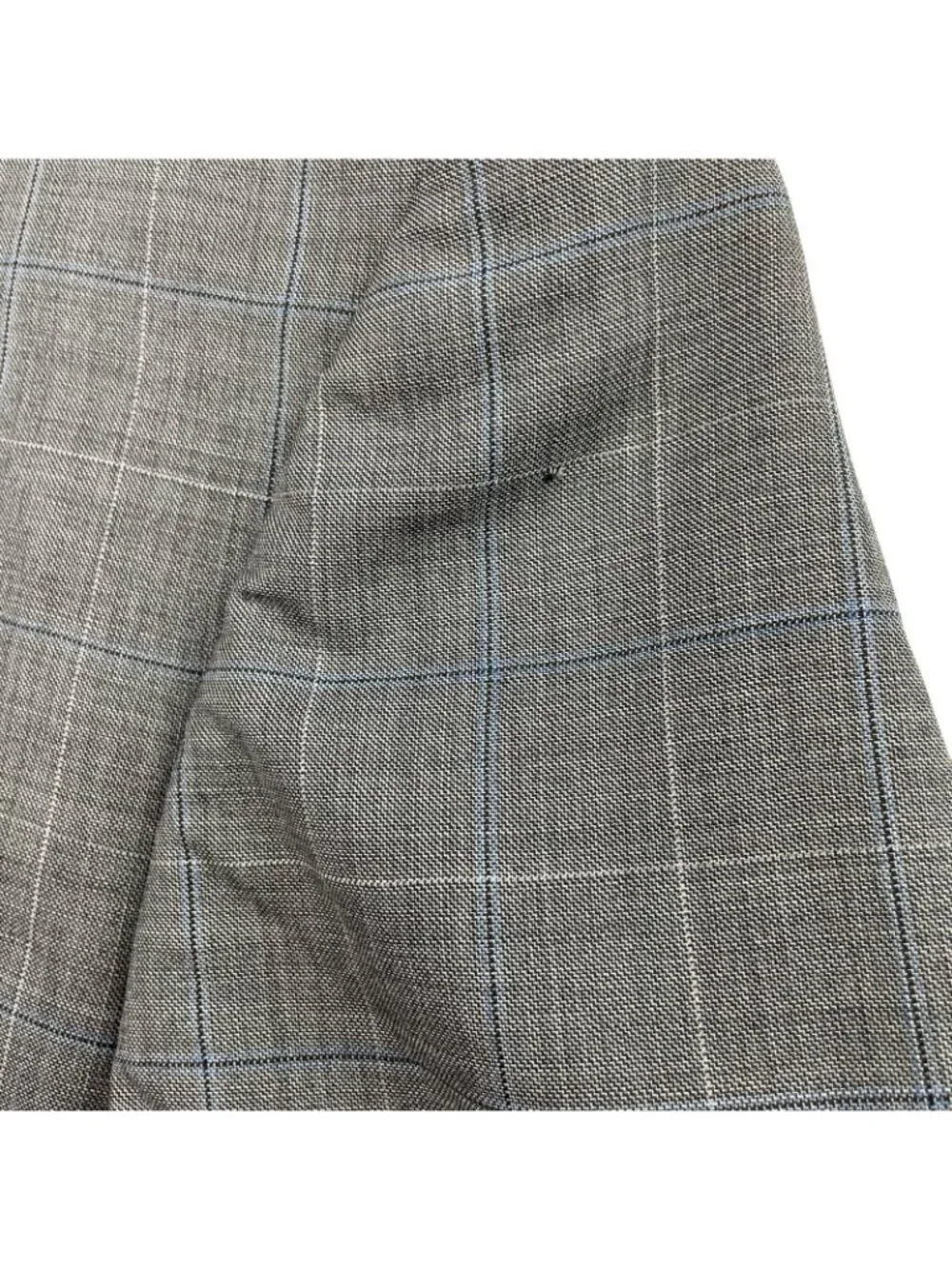 Jos A Bank Men's 100% Wool Tailored Fit 2-Button Blazer Gray/Blue Plaid • 43R
